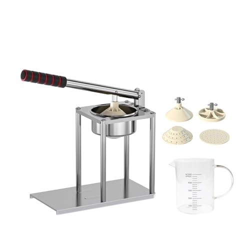 High Yield Manual Juice Squeezer & Fruit Press - 500ml Measuring Cup & Stainless Steel Flat Strainer Multipurpose Citrus, Berries, Apples Press for Home Kitchen Juice Extraction (Double Heads)