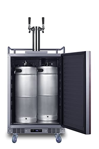 Summit Appliance SBC682PNRTWIN Panel Ready 24" Wide Built-in Kegerator, Panels Not Included, 5.6 cu.ft Capacity, Twin Tap System, Automatic Defrost, Digital Thermostat, Memory IC Function on Fridge.com