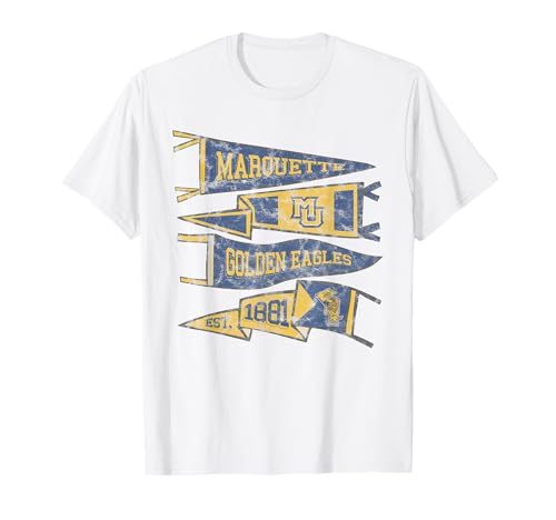 Marquette University Golden Eagles Distressed Pennants T-Shirt