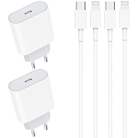 Cargador iPhone 20W 4-Pack con Cable 2M Cover