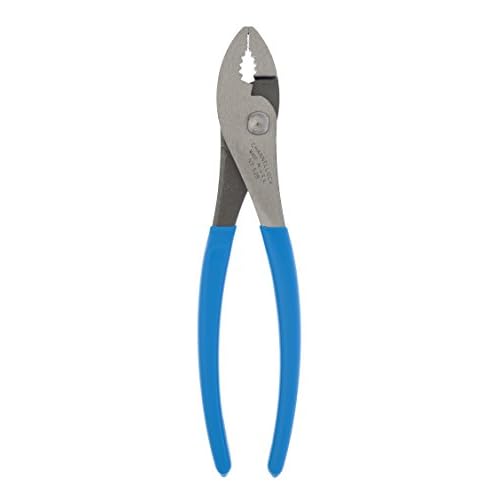 Channellock 528 8-Inch Slip Joint Pliers|Utility Plier with Wire Cutter|Serrated Jaw Forged from High Carbon Steel for Maximum Grip on Materials|Specially Coated for Rust Prevention,Blue