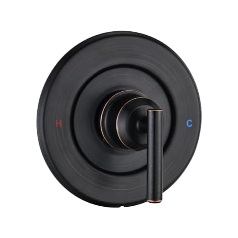 Replacement for Moen Gibson Posi-Temp Pressure-Balancing Valve Only Shower Faucet Trim Kit (Valve& Catridge Not Inclued), Volume and Temperature Control Level Handle, Oil Rubbed Bronze Cover