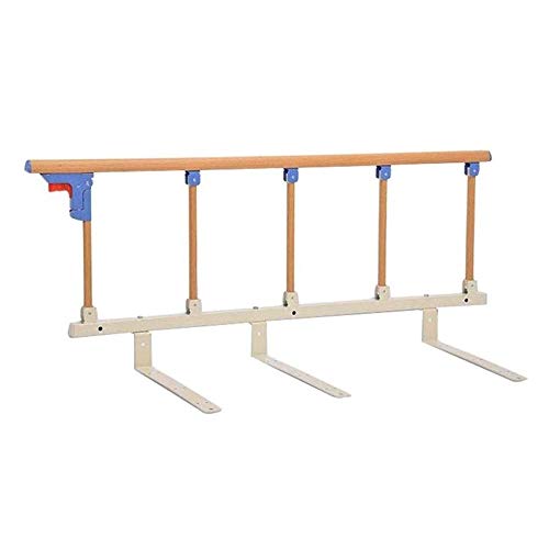 YIKEY-Bed Rails Bed Rail Safety Assist Handle Bed Railing for Elderly & Seniors, Adults, Children Guard Rails Folding Hospital Bedside Grab Bar Bumper Handicap Medical Assistance Devices (Wooden Gra