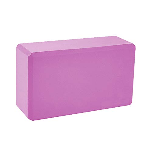 AIZYR Monokrom träningsblock, skumtegel – ger stabilitet balans och stöd, förbättrar styrka och fördjupa poser, bra för yoga, pilates, träning, fitness och gym, lila