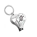 Siamese Kitten Gray Cat Animal Nail Nipper Ring Key Chain Bottle Opener Clipper