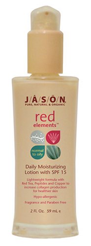 JASON Natural Cosmetics Red Elements Daily Moisturizing Lotion with SPF 15, Fragrance Free, 2 Ounces