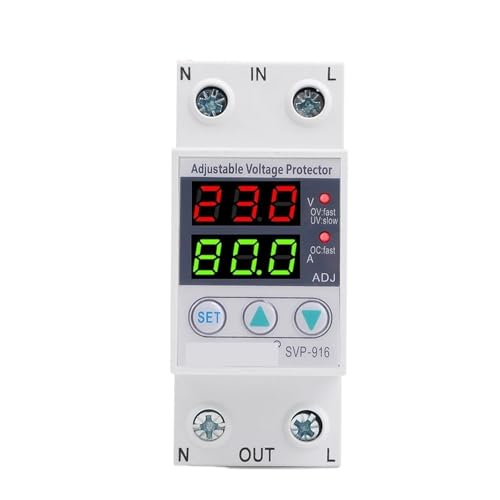 Relais de protection contre les surtensions 80A 230V avec affichage LED double