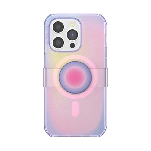 Image of PopSockets iPhone 14 Pro Phone Case with MagSafe, Wireless Charging Compatible, Purple - iPhone 14 Pro MS Aura