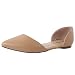Breckelles Women's Faux Suede D'Orsay Pointed Toe Flats