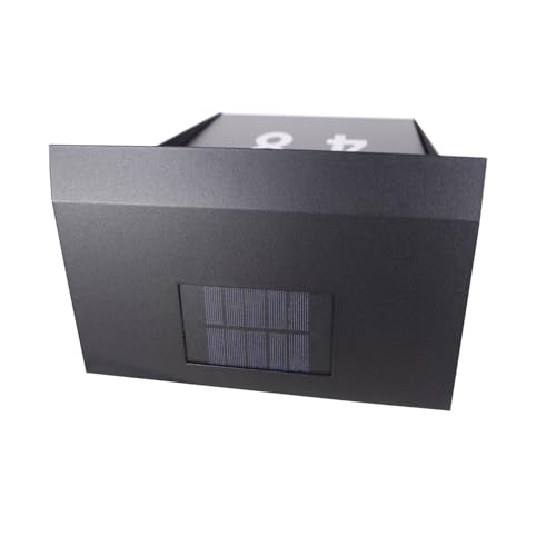 Image of Post Mount Mailbox with Code Lock | Solar Powered House Numbers, Night Lighting, Iron Material, Digital Password