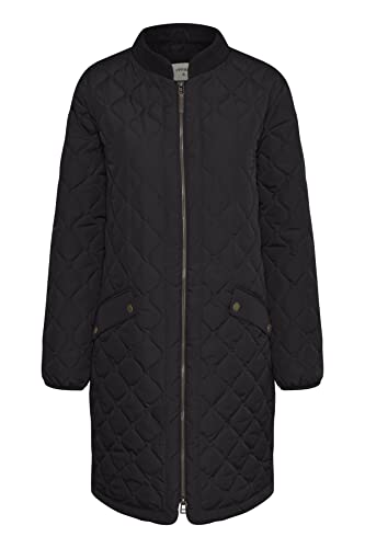 Veste longue matelassée crème légère coupe ample pour contrer le vent de mi-saison
