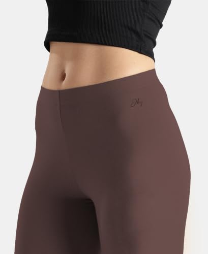 Image of Jockey AW87 Women Super Combed Cotton Elastane Stretch Leggings with Ultrasoft Waistband