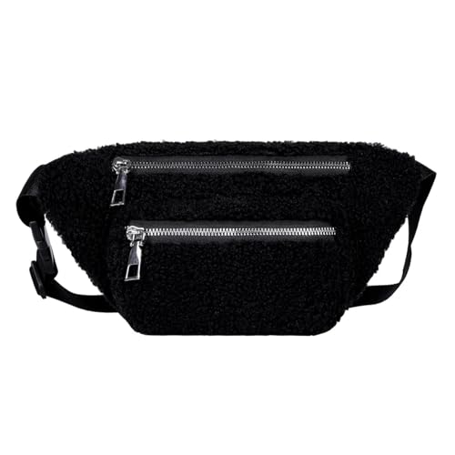 LKLNCXC Riñonera Riñoneras de Felpa for Mujer, riñonera Color sólido, Bolso Cruzado Hombro, Cadera