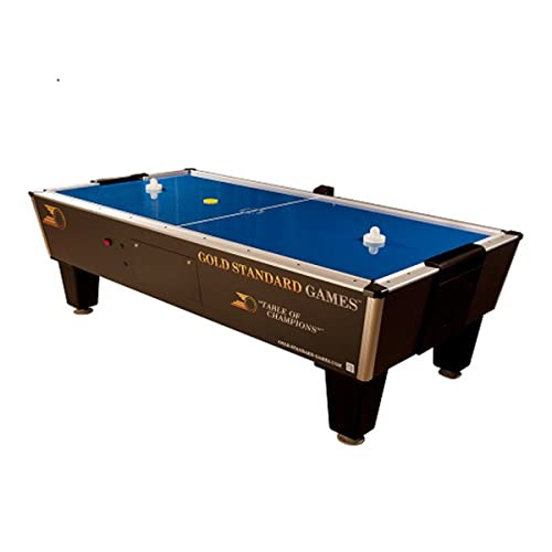 Tournament Pro Air Hockey Table - 8' - Dark Blue - Free Play - Side Scoring