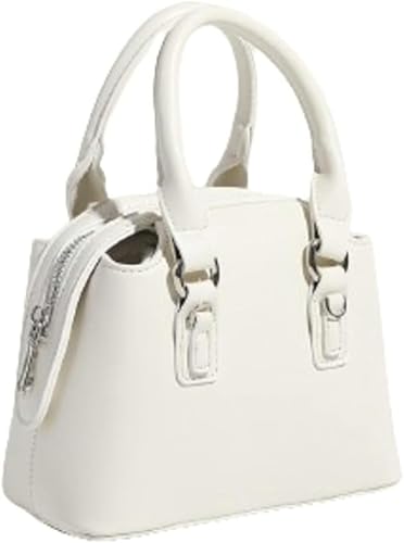 Bolso tote para mujer, estilo hobo, bandolera y crossbody, pequeño, para colegio o trabajo, color blanco miniatura 1