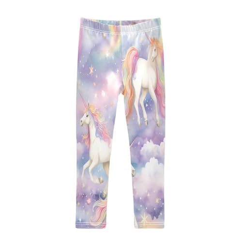 Toddler Girls Leggings Printed Yoga Pants Leggings Unicorn Rainbow Tail for Kids