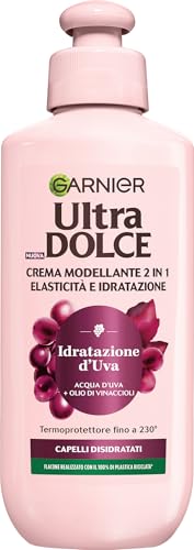 Garnier Ultra Dolce, Idratazione d'Uva, Crema Modellante 2 in 1 Elasticità e Idratazione, 200mlUltra Dolce Crema Modellante 2 in 1 Elasticità