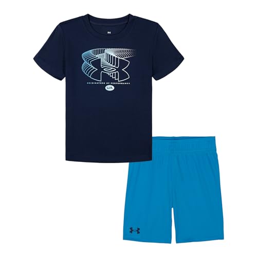 Image of Under Armour Boys 2-piece Short Sleeve Graphic T-Shirt and Shorts Set, Lightweight & Breathable