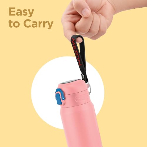 Image of Milton Swing 600 Thermosteel Water Bottle 540 ml with One Touch Safety Lock, Long Hours Hot and Cold, Leak Proof Lid, ISI Certified I Vacuum Insulated I for Office, Gym, School I Pink