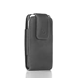 Knox Luxury Genuine Leather Vertical Case Executive Holster with Rotating Belt Clip for iPhone 5/5S/5C with Shell Case (Shell Case Not Included) Black