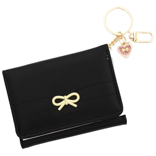 Bakurok Small Wallets Woman Cute Coquette Bow RFID Slim Trifold Wallet Card Holder Mini Purse