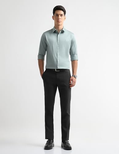 Image of Arrow Newyork Men's Textured Regular Fit T-Shirt