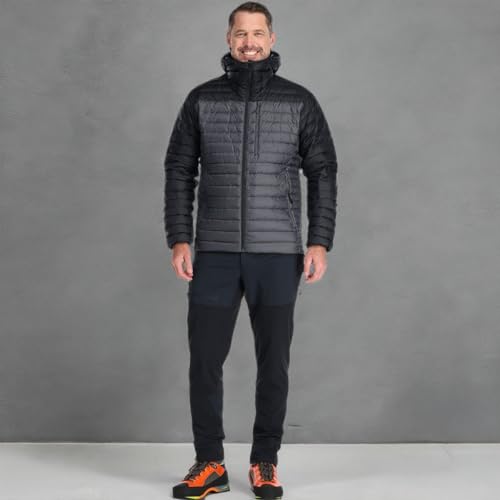 Image of Rab Men's Microlight Alpine 700-Fill Down Hooded Puffer Jacket for Hiking & Skiing