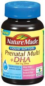 Nature Made Prenatal + DHA 200 mg Multivitamin Softgels 60 Ct