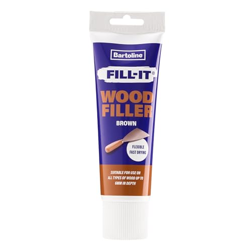 Bartoline Ready Mixed Wood Filler Brown 330g Flexible Paintable Wood Repair for Interior & Exterior Use
