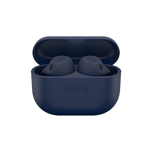 Image of Jabra Elite 8 Active Wireless in-Ear Bluetooth Earbuds with Adaptive Hybrid Active Noise Cancellation and 6 Built-in Microphones, Water and Sweat Resistant - Navy