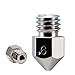 Micro-Swiss HW-NOZ-MK8-06 Plated Brass Wear Resistant Nozzles, 1.75 mm, MK8 (Makerbot) 0.6 mm, Bright Nickel