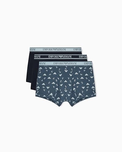 EMPORIO ARMANI 3-Pack Trunk Maillot, AR.BL/Or-SK Prt/AR.b, XL Homme
