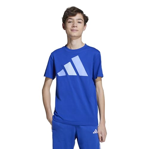 adidas Unisex Kinder Essentials Big Logo Shirt, Team royal Blue/Blue Fusion/Glow Blue, 13-14 Years – Ansicht 4