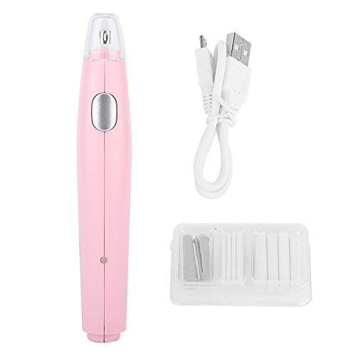 MIMEITOPA 詰め替え式電動USB充電消しゴム ハンディ消去用 替え芯16本付き ポータブルデザイン 充電式バッテリー スムーズな操作 (ピンク)