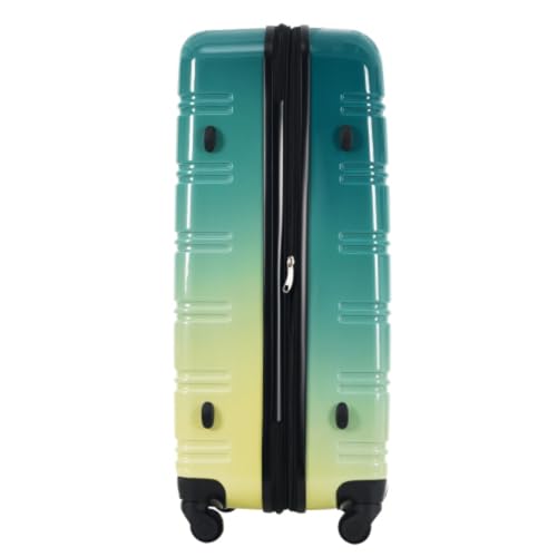 Hard Shell Luggage Set 3 Piece Gradient Expandable Suitcase with Spinner Wheels and TSA Lock Lightweight 20 24 28 Inch Green + Yellow3