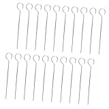 BIUDECO 20 piezas Brochetas para Barbacoa Acero Inoxidable Reutilizables Pinchos para Asar Carne Accesorios para Parrilla Resistente y Antióxido