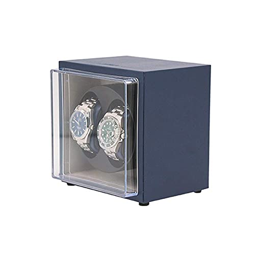 Remontoir automatique double en cuir PU noir avec 4 modes de rotation