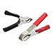 2pcs 50A Red + Black 80mm Crocodile Car Caravan Van Battery Test Lead Clips Alligator Clips Connector Power(2pcs Black)