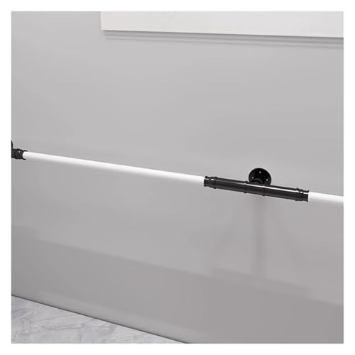 Rambarde d'escalier fer forgé noir 120 cm contre risques de chute murale - 3