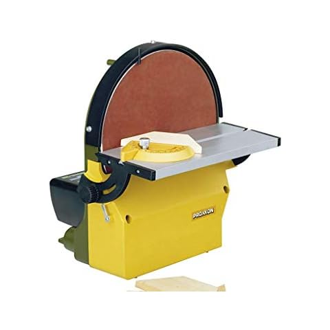 Proxxon Tellerschleifgerät TG 250/E (Gehäuse aus Alu-Druckguss, Schleifteller plangedreht, für Weichholz, Kunststoff, NE-Metall usw., mit Absaugstutzen) 28060, Grün, (L x B x H) 33 x 28 x 23 cm Cover