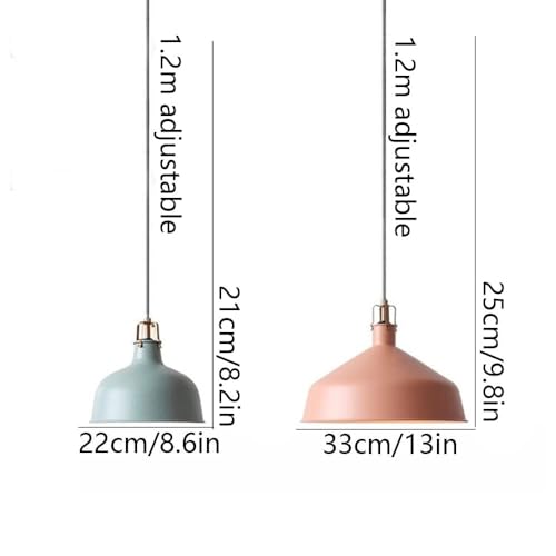 Lámpara de techo de metal E27 de estilo nórdico moderno y minimalista para comedor 7