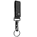 SOWHUP Heavy Duty Belt Keeper Clip Key Holder with Metal Snap and Nylon Molle Strap (Black - 1 Pack)