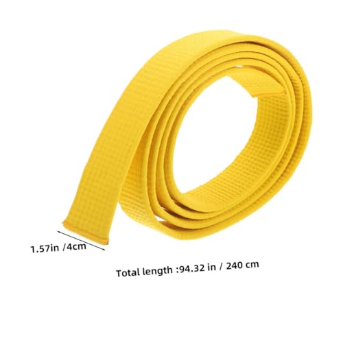 Cinturón de taekwondo amarillo de algodón ligero para artes marciales karate Toyvian 2