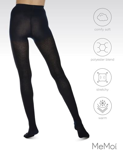 Image of MeMoi Women's Flattering Floral and Circular Pattern Sweater Tights
