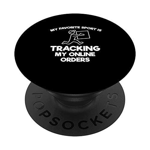 My Favorite Sport is Tracking My Online Orders   Regalo de compra PopSockets PopGrip Intercambiable
