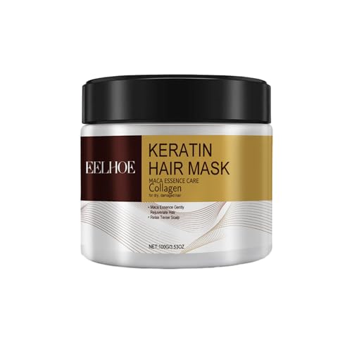 Acondicionador capilar reparador Profundo, mascarilla capilar con colágeno y Aceite de argán for Cabello Muy seco, dañado y Todo Tipo de Cabello