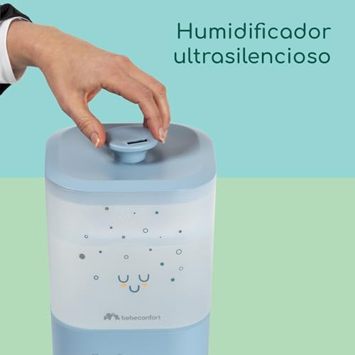 Bebeconfort Humidificador de Aire Cool-Mist, Luz de Noche para Bebé con 7 Colores, Tecnología Ultrasónica (hasta 48 h), Depósito de Fácil Llenado de 2,1 L, Autoapagado, Cepillo de Limpieza, Blue - imagen 3