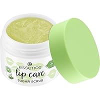 essence lip care SUGAR SCRUB, Lippenpeeling, Nr. 02, Grün, feuchtigkeitsspendend, regenerierend, pflegend, vegan, ohne Konservierungsstoffe, ohne Parabene, ohne Mikroplastikpartikel, 1er Pack (9g)
