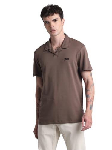 Image of Jack & Jones Polo Collar Slim Fit Pure Cotton T-Shirt