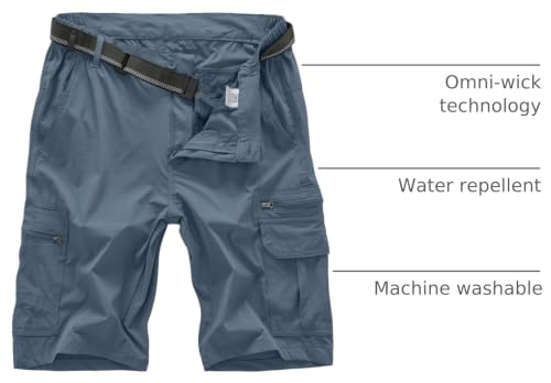 Image of Jessie Kidden Mens Cargo Shorts Expandable Waist Quick Dry Hiking Shorts